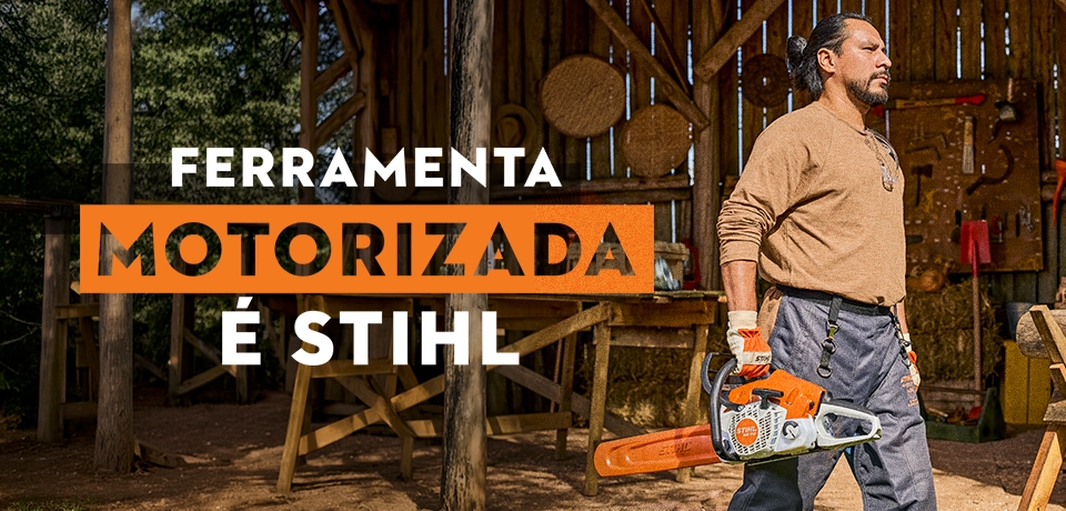 Ferramenta motorizada é STIHL.