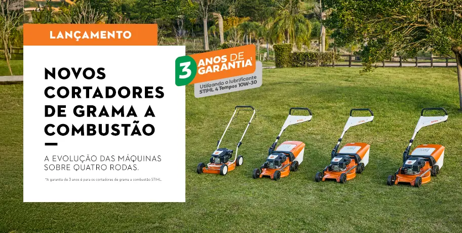 NOVOS CORTADORES DE GRAMA A COMBUSTÃO: A EVOLUÇÃO DAS MÁQUINAS SOBRE QUATRO RODAS.