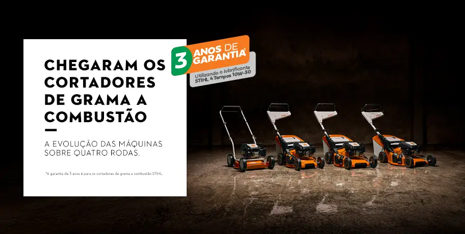 CHEGARAM OS CORTADORES DE GRAMA A COMBUSTÃO. A EVOLUÇÃO DAS MÁQUINAS SOBRE QUATRO RODAS